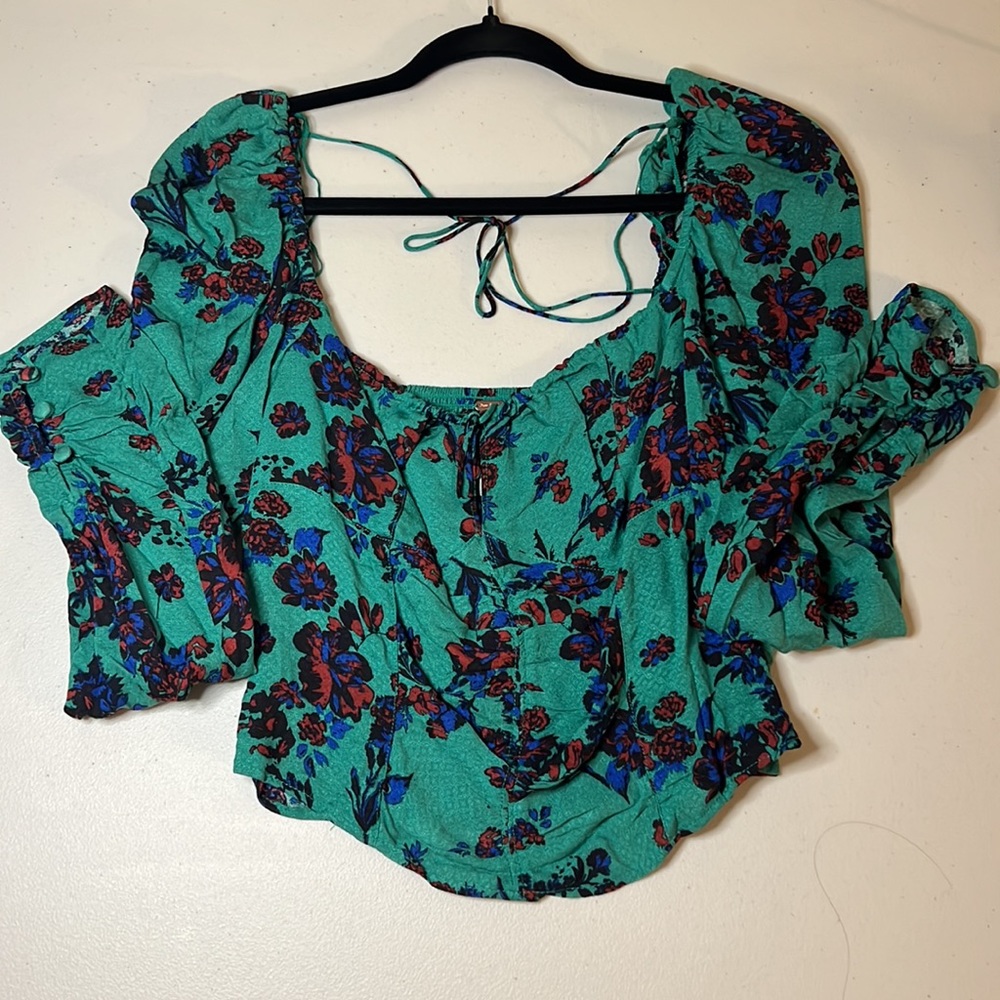Free People Hilary Printed Top NWT - Picture 7 of 12